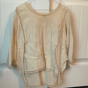 Umgee High-Low Crochet Blouse